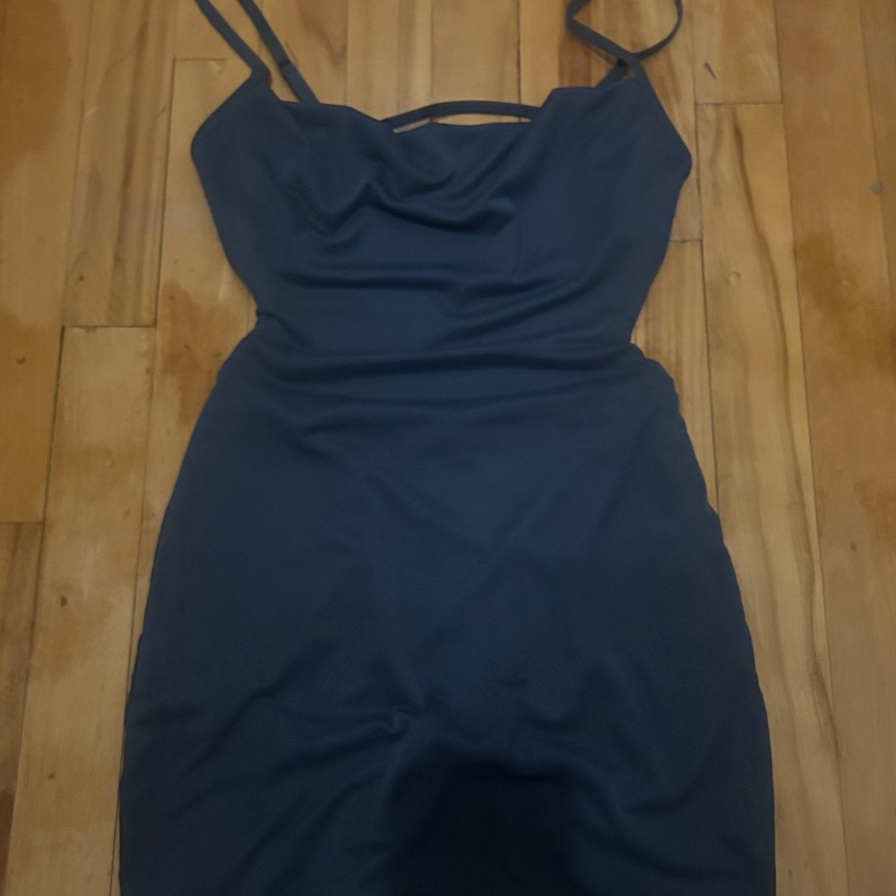 Garage Midnight Blue Backless Dress